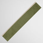 Abstract Minimalist Artwork Olive Green Black Table Runner Gallery Image 3