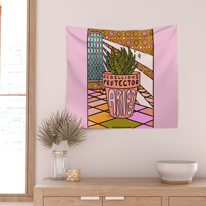 Aries Plant Wall Tapestry Gallery Image 2