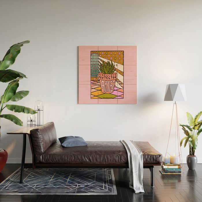 Aries Plant Wood Wall Art Gallery Image 2