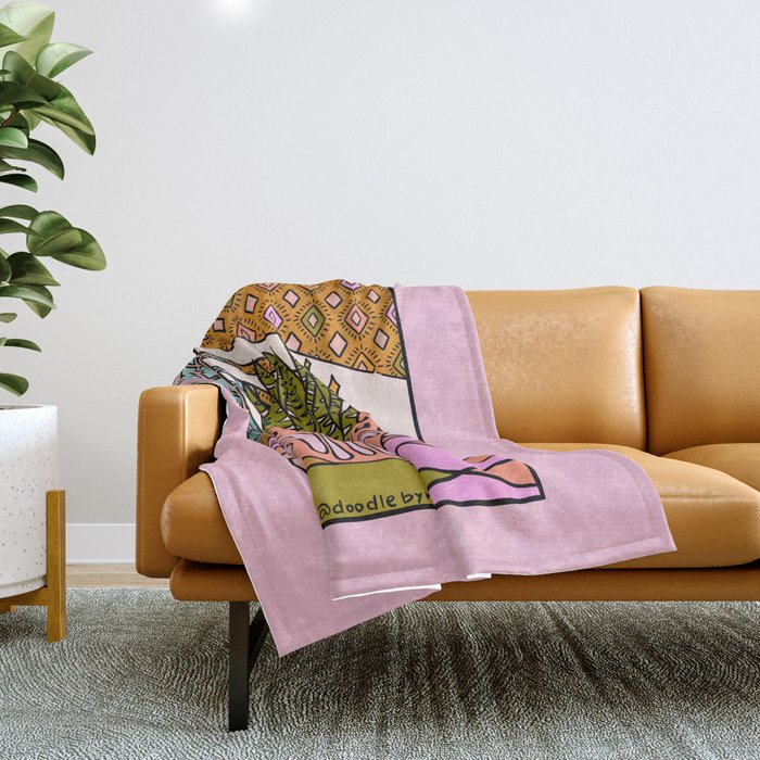 Aries Plant Throw Blanket Gallery Image 1