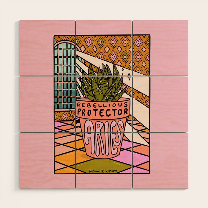 Aries Plant Wood Wall Art Gallery Image 1