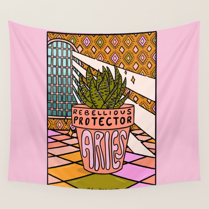 Aries Plant Wall Tapestry Gallery Image 1