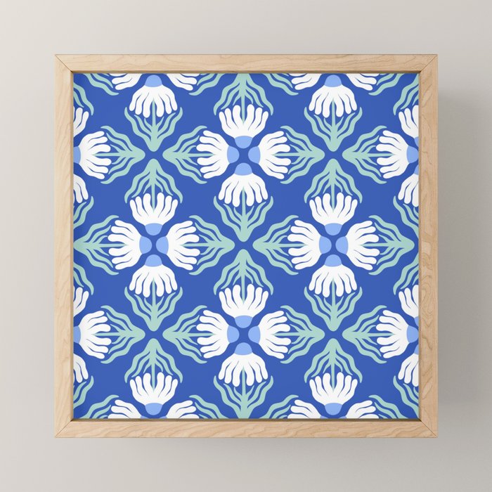 Funky Wavy Daisy Pattern Mini Art Print Gallery Image 1