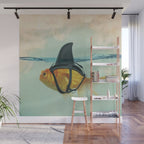 Brilliant DISGUISE - Goldfish with a Shark Fin Wall Mural Gallery Image 1