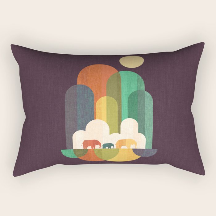 Elephant walk Rectangular Pillow Gallery Image 1