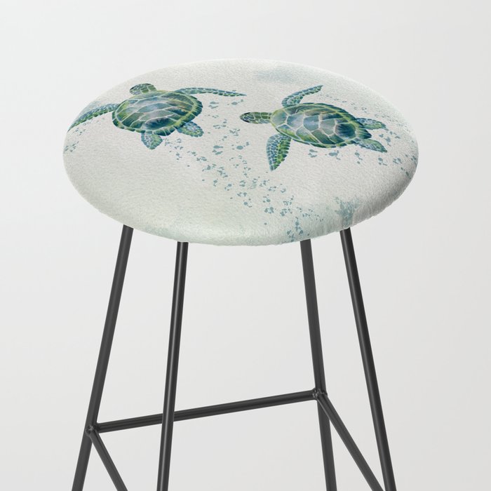 Two Sea Turtles  Stool Gallery Image 2