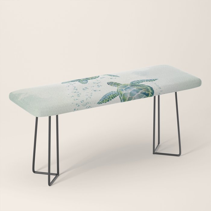 Two Sea Turtles  Bench Gallery Image 1