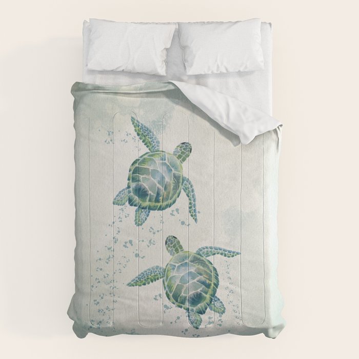 Two Sea Turtles  Comforter Gallery Image 1