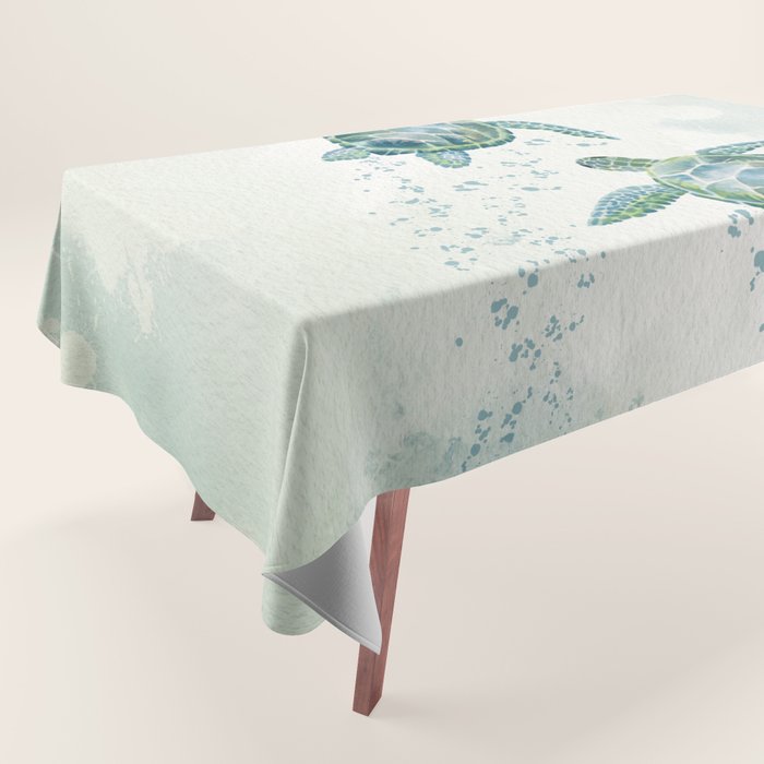 Two Sea Turtles  Tablecloth Gallery Image 1