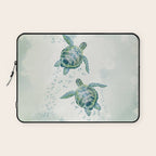 Two Sea Turtles  Laptop Sleeve Gallery Image 1