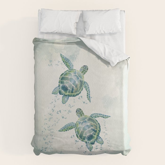 Two Sea Turtles  Duvet Cover Gallery Image 6