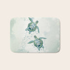 Two Sea Turtles  Bath Mat Gallery Image 1