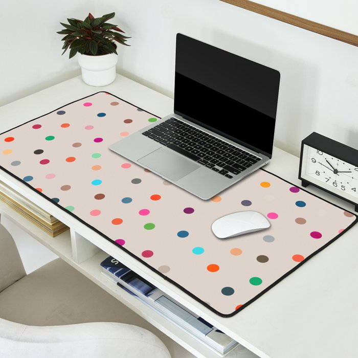 vintage dots 35 Desk Mat Gallery Image 2