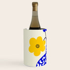 Inheritance, Flower Pot Botanical Floral, Eclectic Bohemian Concept Pop of Color, Dopamine Positivity Plants Nature Heredity Contemporary Wine Chiller Gallery Image 2