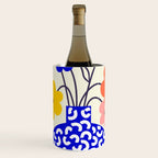 Inheritance, Flower Pot Botanical Floral, Eclectic Bohemian Concept Pop of Color, Dopamine Positivity Plants Nature Heredity Contemporary Wine Chiller Gallery Image 1