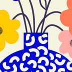 Inheritance, Flower Pot Botanical Floral, Eclectic Bohemian Concept Pop of Color, Dopamine Positivity Plants Nature Heredity Contemporary Coffee Mug Gallery Image 2