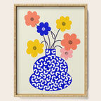 Inheritance, Flower Pot Botanical Floral, Eclectic Bohemian Concept Pop of Color, Dopamine Positivity Plants Nature Heredity Contemporary Serving Tray Gallery Image 1