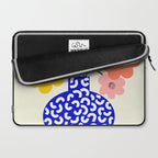 Inheritance, Flower Pot Botanical Floral, Eclectic Bohemian Concept Pop of Color, Dopamine Positivity Plants Nature Heredity Contemporary Laptop Sleeve Gallery Image 2