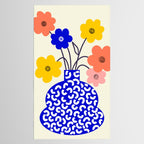 Inheritance, Flower Pot Botanical Floral, Eclectic Bohemian Concept Pop of Color, Dopamine Positivity Plants Nature Heredity Contemporary Tablecloth Gallery Image 2