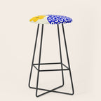 Inheritance, Flower Pot Botanical Floral, Eclectic Bohemian Concept Pop of Color, Dopamine Positivity Plants Nature Heredity Contemporary Stool Gallery Image 1