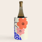 Inheritance, Flower Pot Botanical Floral, Eclectic Bohemian Concept Pop of Color, Dopamine Positivity Plants Nature Heredity Contemporary Wine Chiller Gallery Image 3