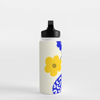 Inheritance, Flower Pot Botanical Floral, Eclectic Bohemian Concept Pop of Color, Dopamine Positivity Plants Nature Heredity Contemporary Water Bottle Gallery Image 3