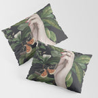 Minimal Collage/ Hand, Plants and Butterflies 7 Pillow Sham Gallery Image 3