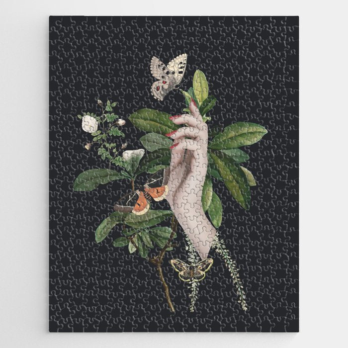 Minimal Collage/ Hand, Plants and Butterflies 7 Jigsaw Puzzle Gallery Image 1