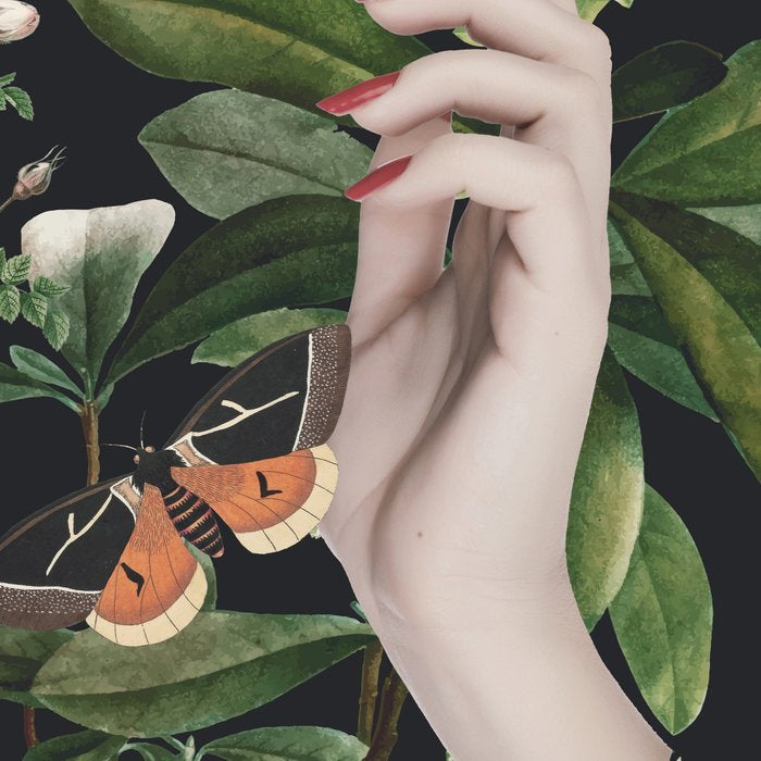 Minimal Collage/ Hand, Plants and Butterflies 7 Coffee Mug Gallery Image 2