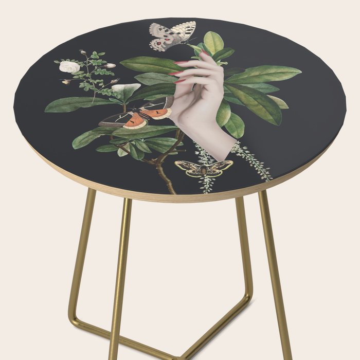 Minimal Collage/ Hand, Plants and Butterflies 7 Side Table Gallery Image 2