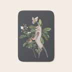 Minimal Collage/ Hand, Plants and Butterflies 7 Bath Mat Gallery Image 1