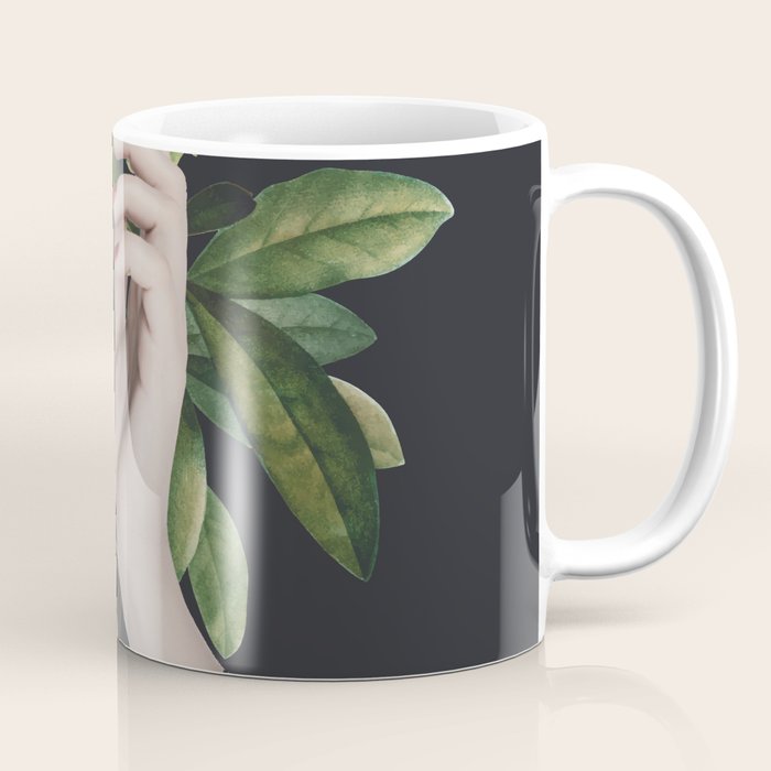 Minimal Collage/ Hand, Plants and Butterflies 7 Coffee Mug Gallery Image 1
