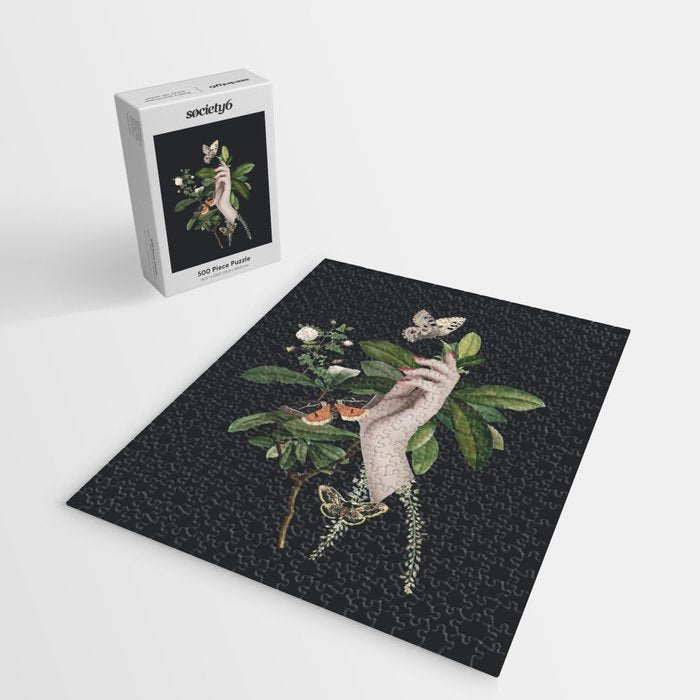 Minimal Collage/ Hand, Plants and Butterflies 7 Jigsaw Puzzle Gallery Image 2