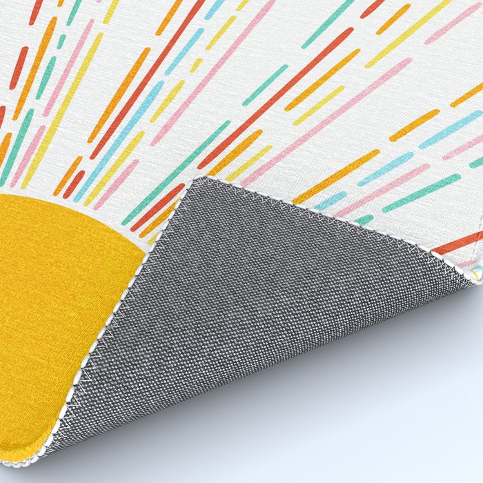Retro Sunburst: Rainbow Edition Rug Gallery Image 4