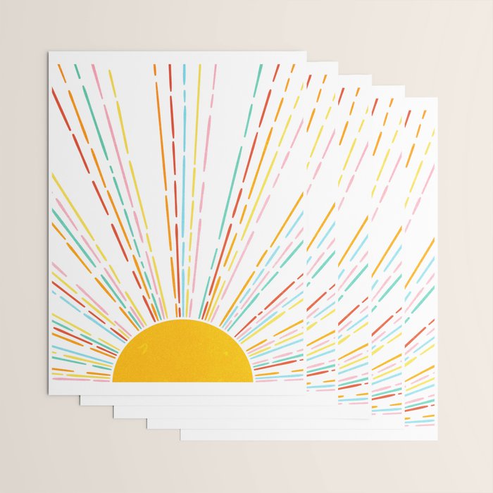 Retro Sunburst: Rainbow Edition Wrapping Paper Gallery Image 3