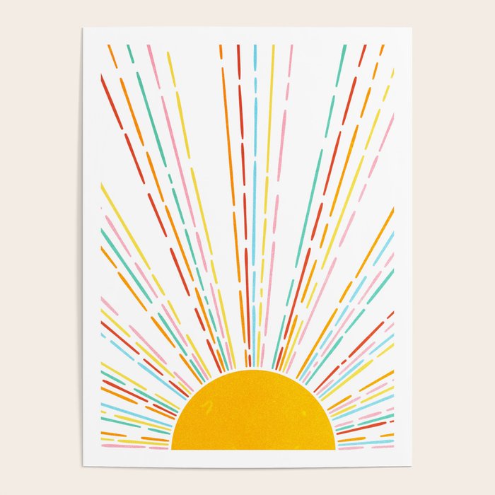 Retro Sunburst: Rainbow Edition Poster Gallery Image 4