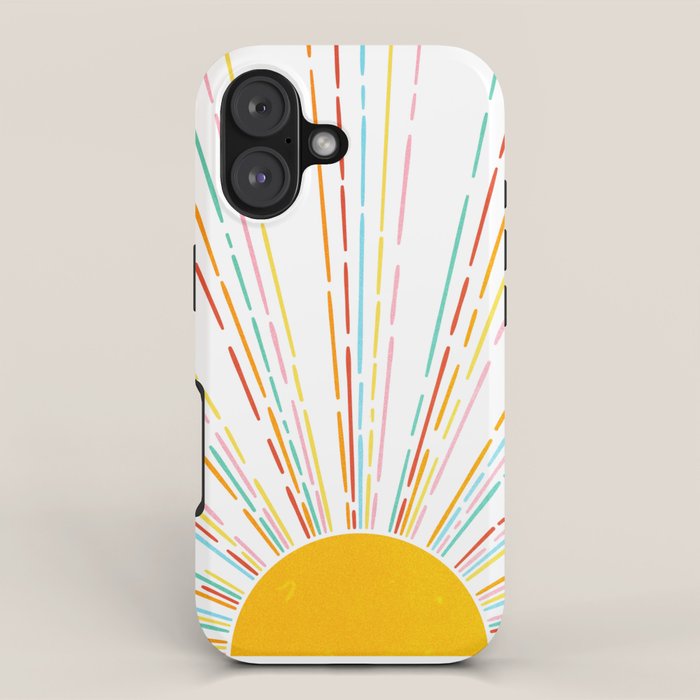 Retro Sunburst: Rainbow Edition iPhone Case Gallery Image 1
