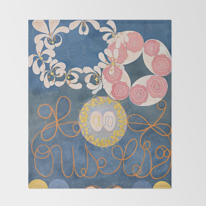 Hilma af Klint - Group IV, The Ten Largest, No. 1, Childhood Throw Blanket Gallery Image 2