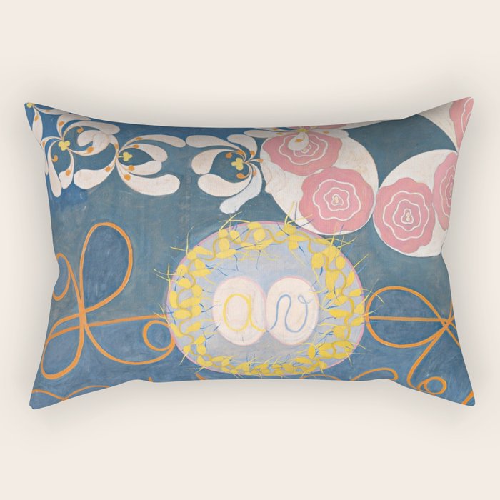 Hilma af Klint - Group IV, The Ten Largest, No. 1, Childhood Rectangular Pillow Gallery Image 1