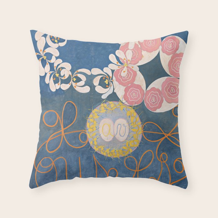 Hilma af Klint - Group IV, The Ten Largest, No. 1, Childhood Throw Pillow Gallery Image 1