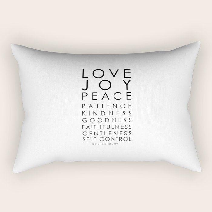 Fruits of the Spirit, Galatians 5:22-23 Rectangular Pillow Gallery Image 1