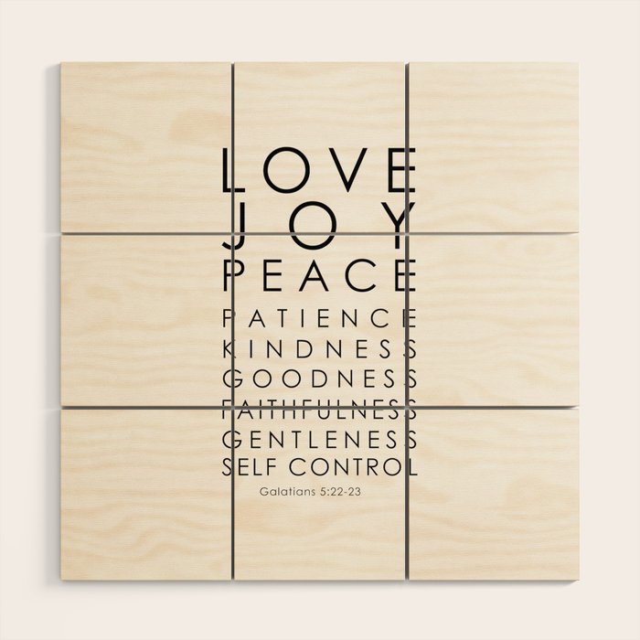 Fruits of the Spirit, Galatians 5:22-23 Wood Wall Art Gallery Image 1