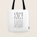 Fruits of the Spirit, Galatians 5:22-23 Tote Bag Gallery Image 1