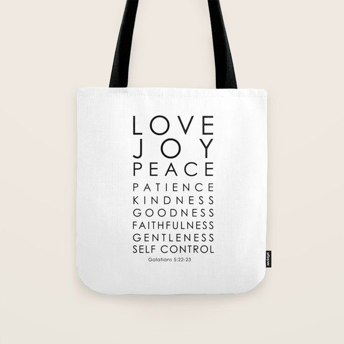 Fruits of the Spirit, Galatians 5:22-23 Tote Bag Gallery Image 1