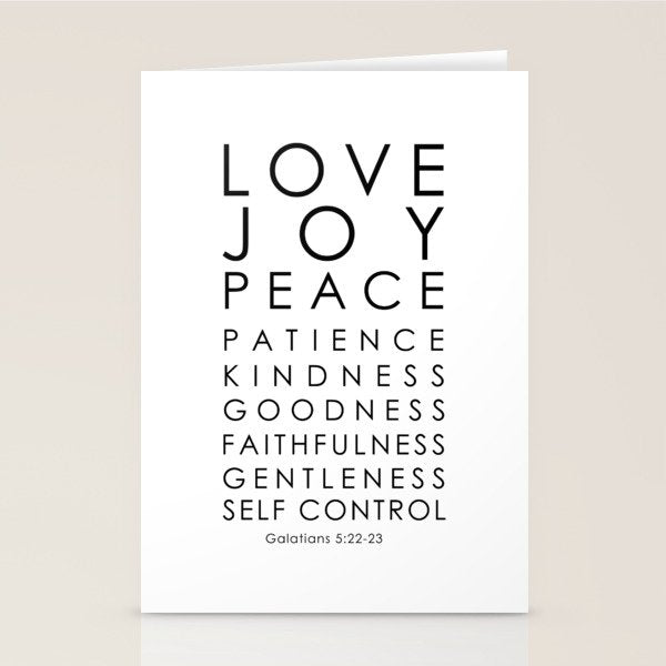 Fruits of the Spirit, Galatians 5:22-23 Stationery Card Gallery Image 2