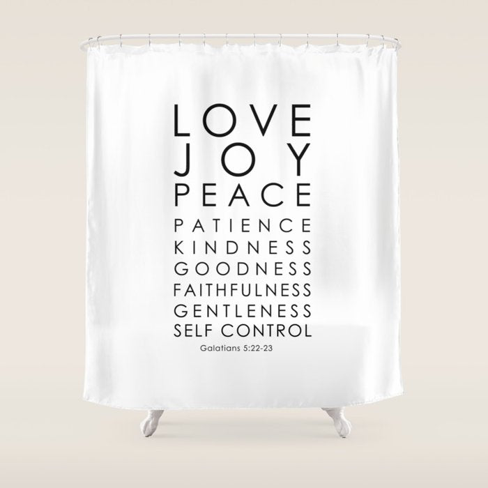 Fruits of the Spirit, Galatians 5:22-23 Shower Curtain Gallery Image 1