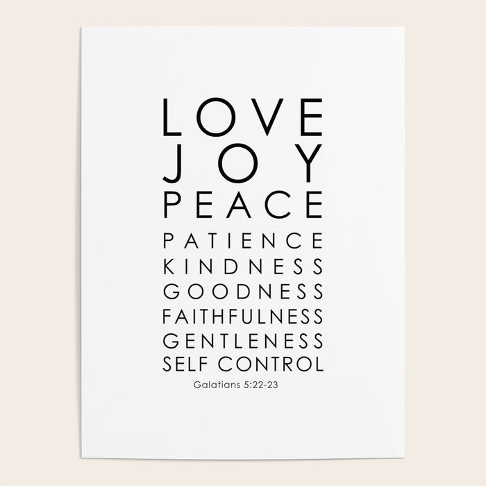 Fruits of the Spirit, Galatians 5:22-23 Poster Gallery Image 4