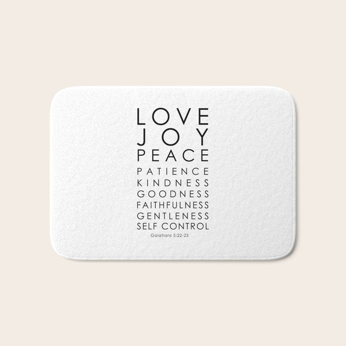 Fruits of the Spirit, Galatians 5:22-23 Bath Mat Gallery Image 1