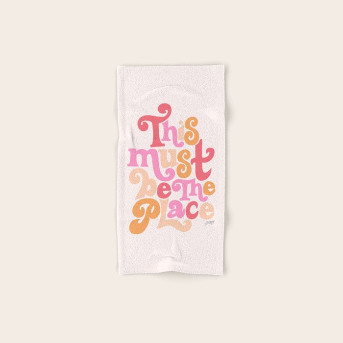 This Must Be the Place (Pink Palette) Bath Towel Gallery Image 1