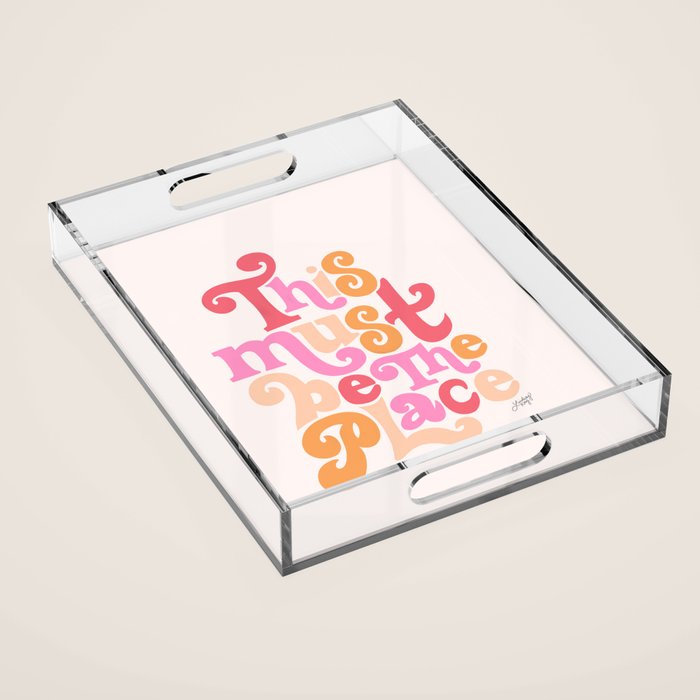 This Must Be the Place (Pink Palette) Acrylic Tray Gallery Image 1
